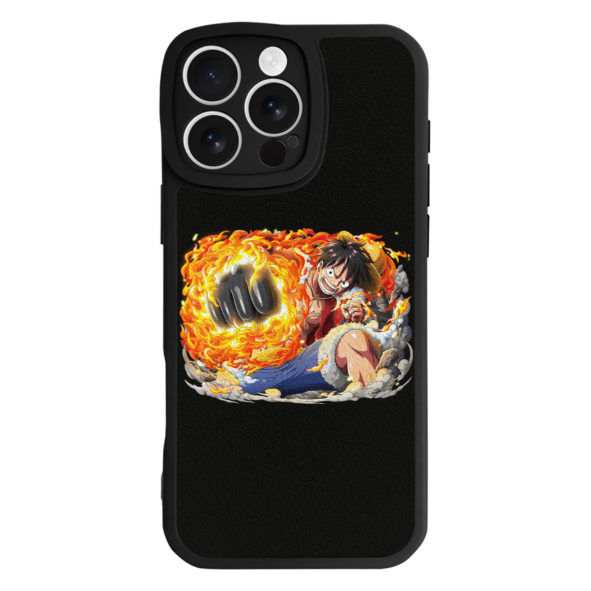 （画像用） ワンピース モンキー・D・ルフィ ONE PIECE Monkey D. Luffy 【iPhone 16シリーズ対応】シリコンスマホケース（レザー調） 材質：シリコン
